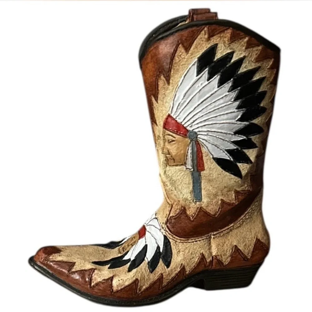 New Just Plain Country “Heritage” Western Cowboy Boot Figurine
